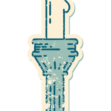 Bir şamdanın sembolik depresif dövme görüntüsü