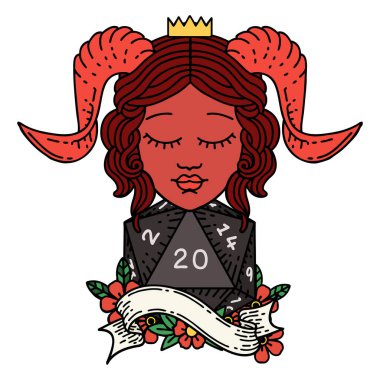 Retro Dövme Biçimi Doğal yirmilik zar atma ile düzenleme