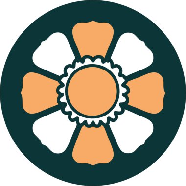 Bir çiçeğin ikonik dövme şekli