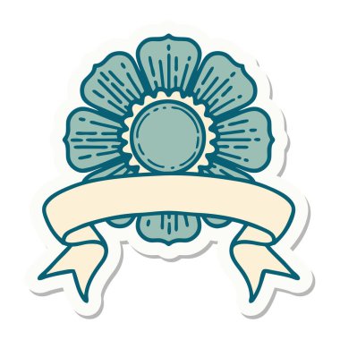 Çiçek sancağıyla dövme stili