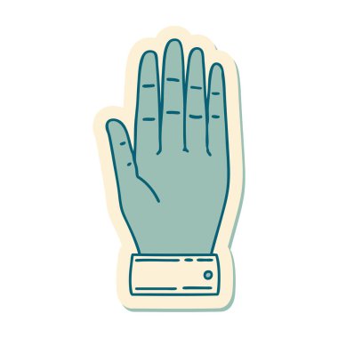 Dövme çıkartması geleneksel bir el stili.