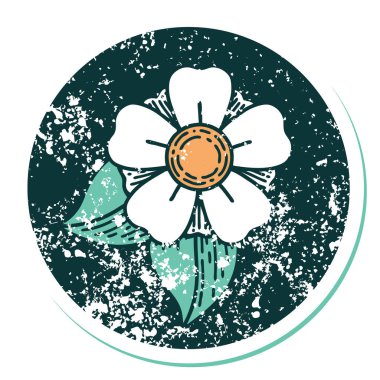 Bir çiçeğin sembolik dövmeli resmi