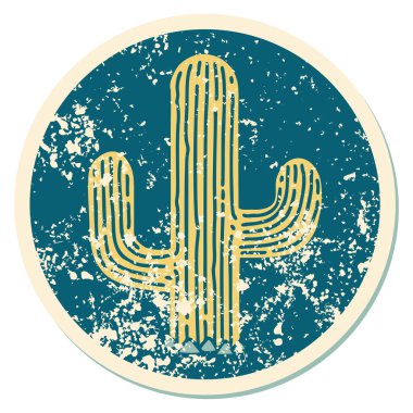 Kaktüsün sembolik dövmeli görüntüsü