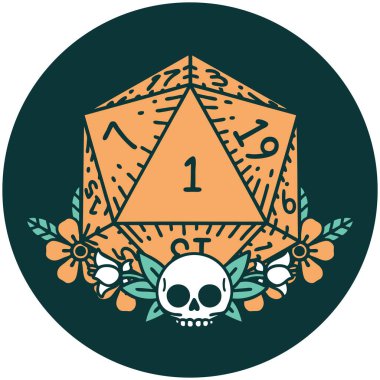 Doğal zarın ikonu çiçek elementleriyle yuvarlanır.