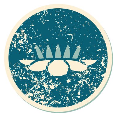 Bir zambak çiçeğinin sembolik desenli dövme görüntüsü