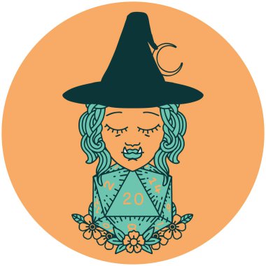 Yarı Ork Büyücüsünün doğal yirmi zar atma ikonu