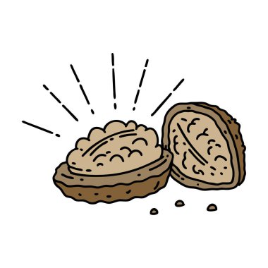 Geleneksel dövmeli ceviz kabuklu.