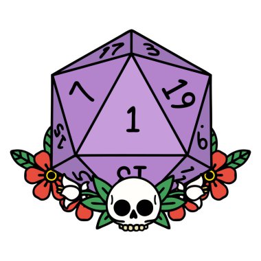 Retro Dövme Biçimi Doğal Zar Çiçek elementli