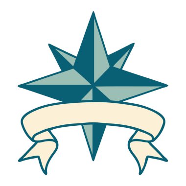 Yıldızlı geleneksel dövme.