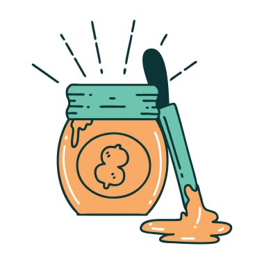 Geleneksel dövmeli fıstık ezmesi.