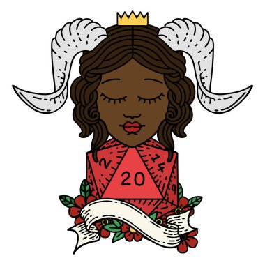 Retro Dövme Biçimi Doğal yirmilik zar atma ile düzenleme