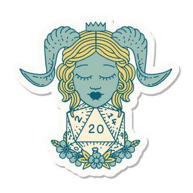 Doğal yirmilik zarla yapıştırılmış etiket.