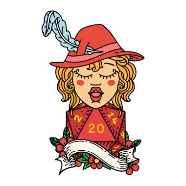 Retro Dövme Tarzı 20 zarlı insan ozanı