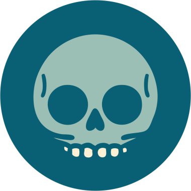 Bir kafatasının ikonik dövme şekli