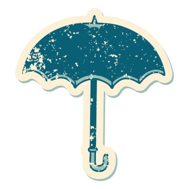 Bir şemsiyenin sembolik depresif dövme şekli