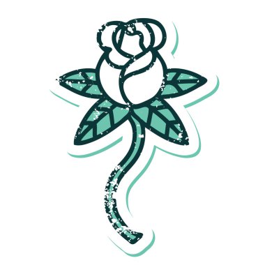 Bir çiçeğin sembolik dövmeli resmi