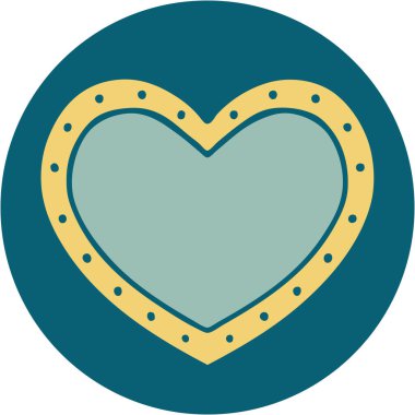 Bir kalbin ikonik dövme görüntüsü