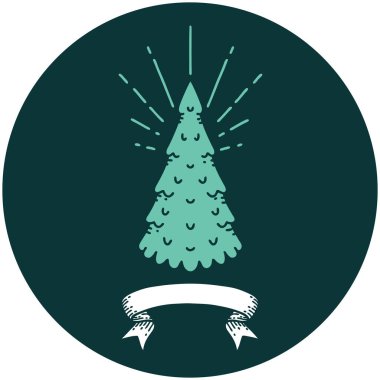 Çam ağacı dövmesi simgesi