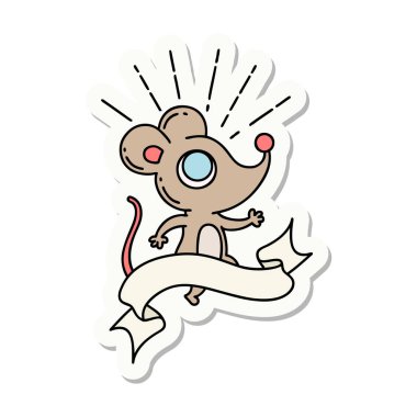 Dövme stili fare karakterinin çıkartması