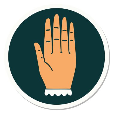 Dövme çıkartması geleneksel bir el stili.