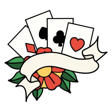 geleneksel kart ve afiş tarzında dövme