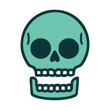 Bir kafatasının ikonik dövme şekli