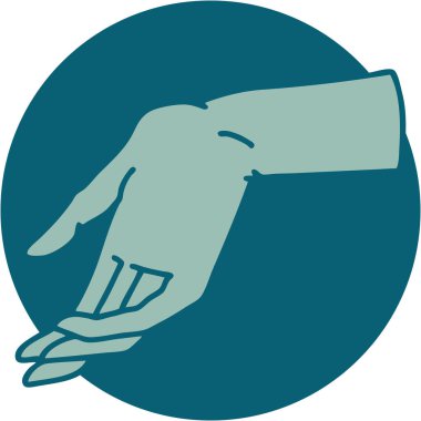 Bir elin sembolik dövme görüntüsü