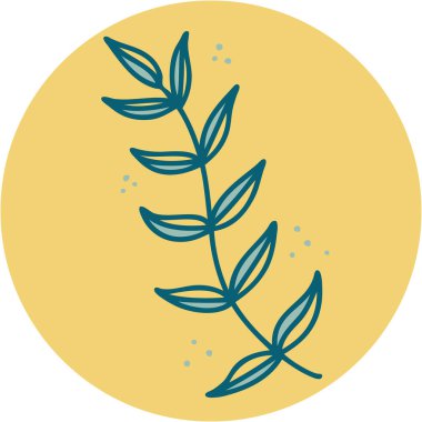 Bir defne resminin ikonik dövme şekli