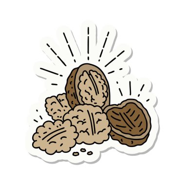 Dövme stili ceviz yapıştırması.