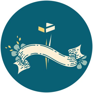 Demir çivi sancağıyla dövme biçimi simgesi