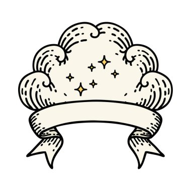 Bulut sancağıyla geleneksel dövme