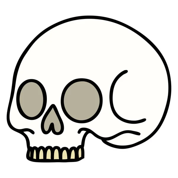 頭蓋骨の伝統的なスタイルのタトゥーは — ストックベクタ