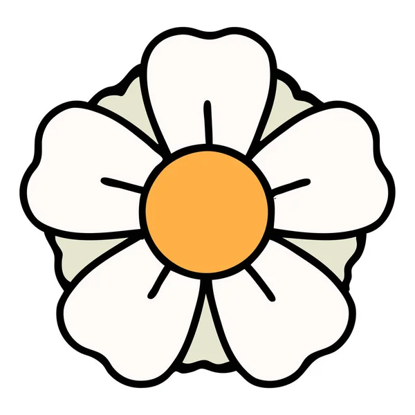 伝統的な花の形をしたタトゥーは — ストックベクタ