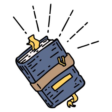 Geleneksel dövme stili eski defter çizimi