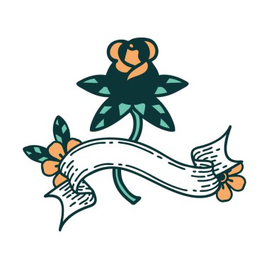 Gül sancağıyla geleneksel dövme