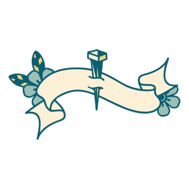 Demir çivi sancağıyla geleneksel dövme