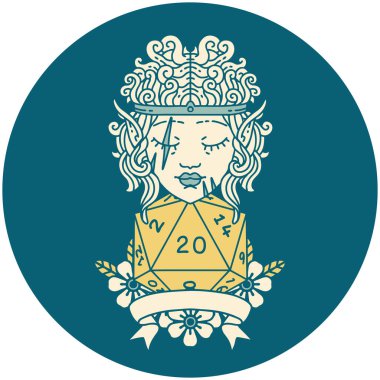 Retro Dövme Tarzı Doğal yirmilik zarlı barbar karakter