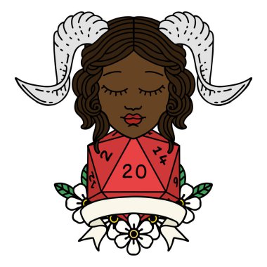 Retro Dövme Biçimi Doğal yirmilik zar atma ile düzenleme