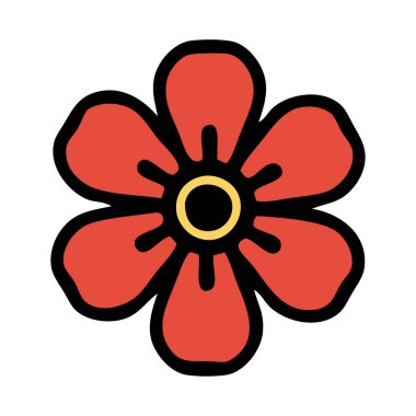 Geleneksel çiçek şeklinde dövme.