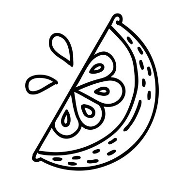 limon dilimi şeklinde siyah çizgili dövme