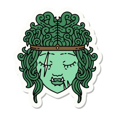 Ork barbar yüz çıkartması.