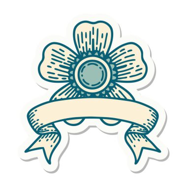 Çiçek sancağıyla dövme stili