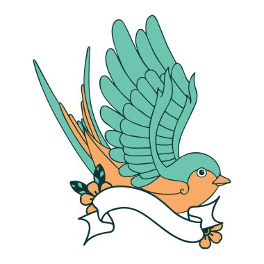 Kırlangıç sancağıyla geleneksel dövme