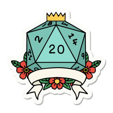 Doğal bir 20 kritik vuruşluk D20 zarının çıkartması.