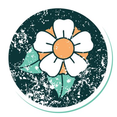 Bir çiçeğin sembolik dövmeli resmi