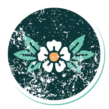 Bir çiçeğin sembolik dövmeli resmi