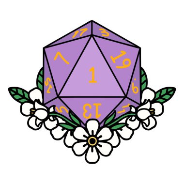 Retro Dövme Biçimi Doğal Zar Çiçek elementli