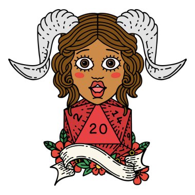 Retro Dövme Biçimi Doğal yirmilik zar atma ile düzenleme