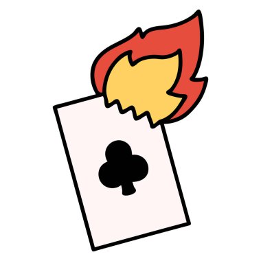 Alevli kart şeklinde geleneksel dövme