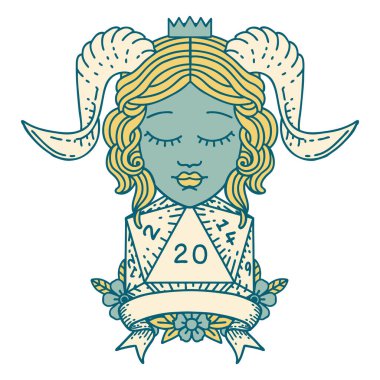 Retro Dövme Biçimi Doğal 20 D20 rulo ile düzenleme